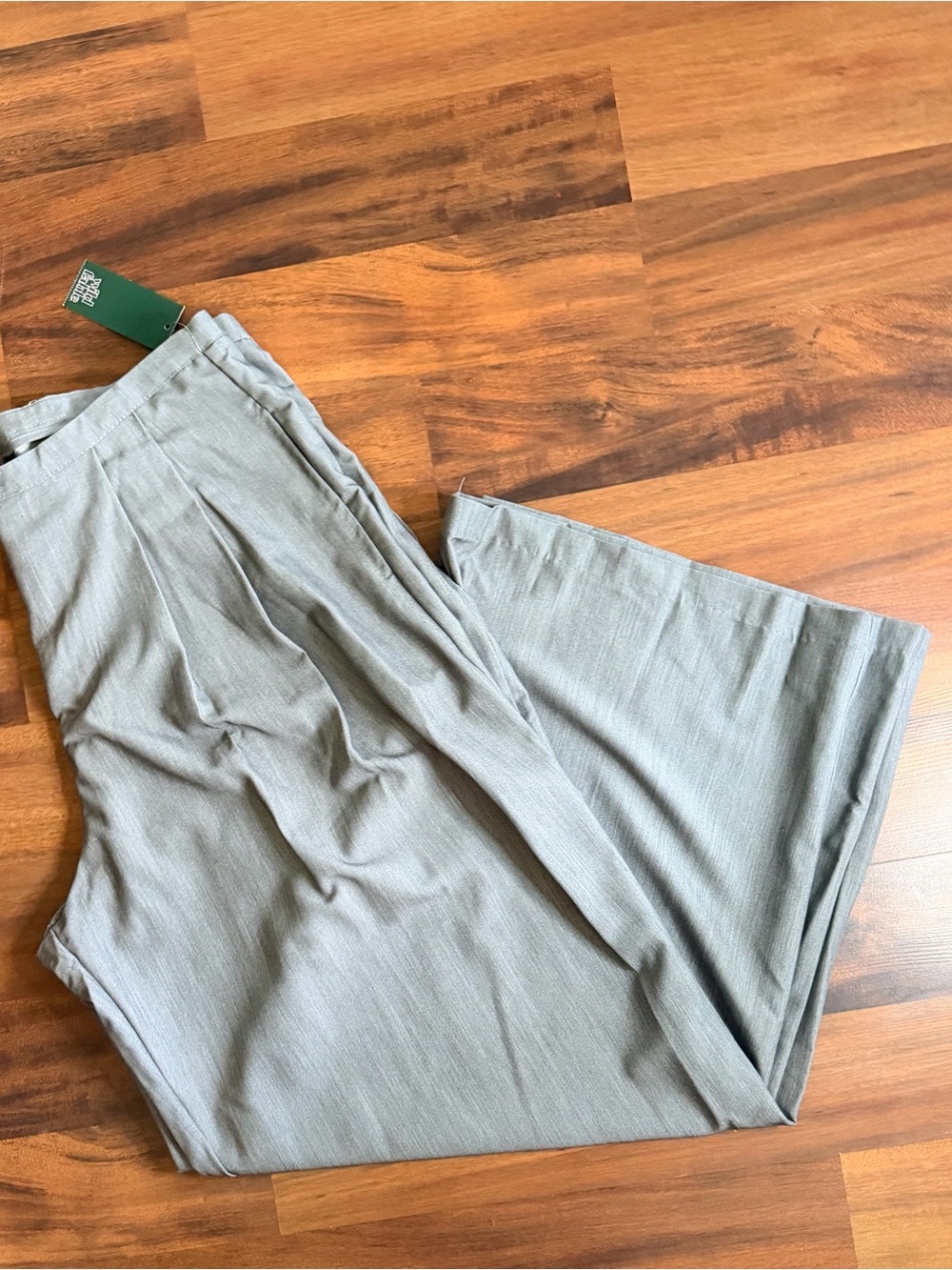 Wild Fable Gray Wide Leg Pants Size L High Rise Pleated Trousers
